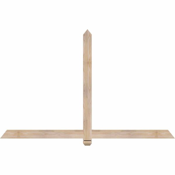 Ekena Millwork Eugene Smooth Timber Gable Bracket, Douglas Fir, 72"W x 45"H x 1 1/2"D x 3 1/2"F, 15/12 Pitch GBW072X45X0204EUG00SDF - main